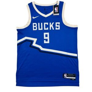 Nike Milwaukee Bucks Bobby Portis Jr 9 City Edition Jersey Blue Men's L 48 NWT